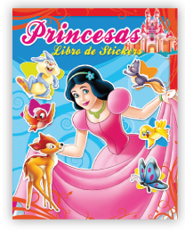 Princesas, libro de stickers - Tapa roja