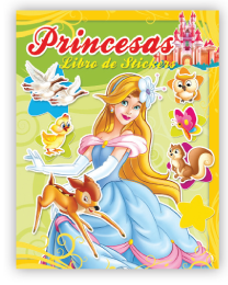 Princesas, libro de stickers - Tapa amarilla